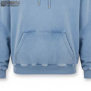 Luxury Streetwear Plain Unisex Best Quality Hoodie 100% <b>Cotton</b> French Terry Baggy Pullover Heavyweight <b>Raw</b> Hem Hoodie - Product Image 5