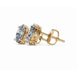 Boucles d'oreilles en or 9KT de qualité supérieure, solitaire ovale Forever Dreams, diamants, clous d'oreilles, taille ovale, bijoux de laboratoire cultivés, fournisseur en gros B2B, exportateur - Product Image 2