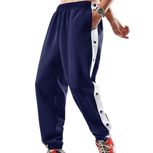 Pantalon de survêtement de jogging personnalisé pour hommes taille moyenne, solide et décontracté Baggy Track Logo Print Pantalon surdimensionné avec cordon de serrage Toile teinte unie - Product Image 6