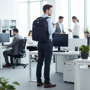 Sac à dos étanche pour ordinateur portable avec fermeture à glissière Capacité de 36-59L pour 15.6 pouces Logo personnalisé unisexe - Product Image 3