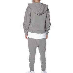 Ensembles d'hiver personnalisés en coton léger brodé pour hommes, style streetwear, à capuche, motif uni, les plus vendus - Product Image 3