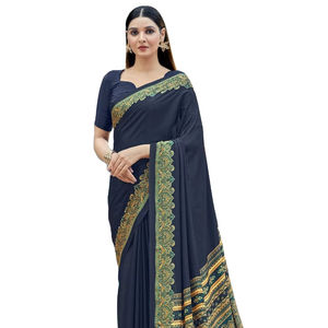 Lancement d'une magnifique collection de saris en crêpe de soie pour la vente en gros - Product Image 1