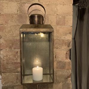 Elegant Antique Brass Metal Mesh <b>Wall</b> Hanging Lantern Home Decor Christmas Wedding Featuring Wood <b>Candle</b> Pillar & Jar <b>Holders</b> - Product Image 5