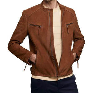 แจ็กเก็ตหนังนิ่มสีทึบแจ็กเก็ตหนังนิ่มสตรีทแวร์แจ็กเก็ตหนังนิ่มสำหรับฤดูหนาวออกแบบได้ตามต้องการ - Product Image 2