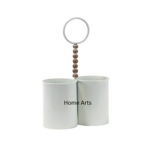 Porta Cubiertos Galvanizado de Primera Calidad con Mango de Madera, Tamaño Personalizado, Porta Cubiertos de Cocina al Mejor Precio - Product Image 3