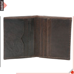 Portefeuilles marron foncé de qualité supérieure en cuir de vachette véritable fabriqués à la main - Product Image 2