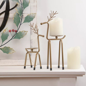 Décor de noël renne bougeoir créatif bougeoir en métal pour décor à la maison bougeoir à bon prix - Product Image 2