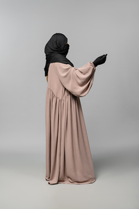 Abaya con Volantes, Mangas Abullonadas Elásticas, Tela Crepé CEY, Largo hasta el Suelo, Antiestática, para Playa, Diseño Elegante, Musulmana Islámica, Venta al por Mayor - Product Image 2