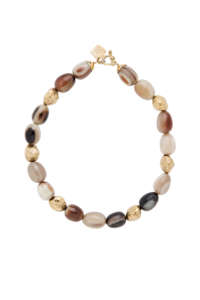 สร้อยคอเขาควายสำหรับผู้หญิงโซ่ขนาดใหญ่ปรับแต่งได้สีธรรมชาติขัดเงา - Product Image 5