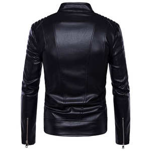 Veste en cuir pour homme en peau de crocodile 100% cuir de vache naturel Veste en cuir véritable pour moto pour homme Multi-zip 2025 Veste en cuir pour homme - Product Image 3