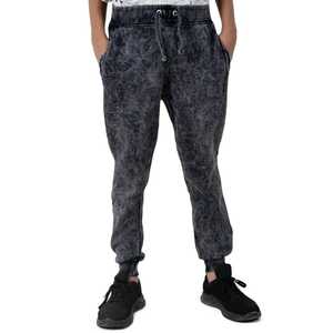 Vente en gros 2025 Pantalons de survêtement pour hommes en toile de coton 100% délavée à l'acide, coupe droite, devant plat, respirants, surdimensionnés, logo personnalisé - Product Image 3