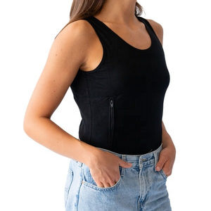 Camiseta Deportiva sin Mangas para Mujer, Transpirable, con Logotipo Personalizado, Talla Grande, para Gimnasio, Deportes al Aire Libre, con Bolsillos Laterales y Bordado - Product Image 4