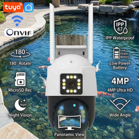 Cámara IP Inalámbrica de Doble Lente para Exteriores de 6MP 8MP, Cámara de Seguridad CCTV Tuya Wifi, Cámara de Red PTZ de Doble Lente 4K