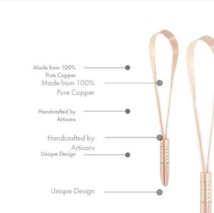 Grattoir de nettoyage de langue en acier inoxydable et cuivre en acier inoxydable en forme de U à usage commercial de haute qualité - Product Image 2