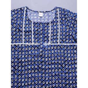 Bata de dormir para mujer 100% algodón con bolsillo lateral, estampada, suave, transpirable, ODM, cintura elástica con cordón, talla 3XL, invierno - Product Image 4