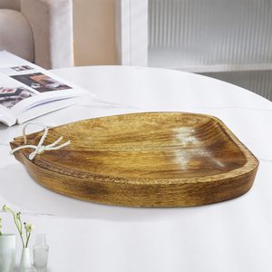 Plateau de service en bois NatureCraft KHATI HOUSE, finition naturelle premium, écologique, sans danger pour les aliments - Product Image 2