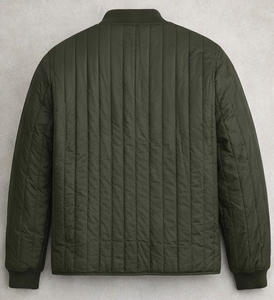 <b>Men</b> Quilted Insulated Workwear <b>Jacket</b> Heavyweight Padded Nylon Bomber <b>Jacket</b> with Rib Collar Custom Logo Winter Utility <b>Jacket</b> - Product Image 6