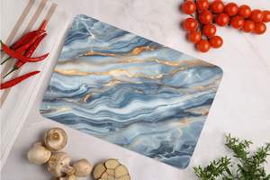 Small marble chopping board for compact <b>kitchens</b> convenient cutting surface for vegetables cheese fruits desserts - Product Image 5