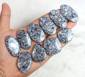 Venta al por mayor de cabujones de jaspe de pinolita natural hechos a mano, piedras preciosas sueltas a granel para el suministro de joyería - Product Image 4