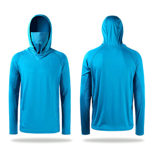 Camisetas de Pesca de Manga Larga en Azul Gris y Negro, Productos en Oferta, Sudadera con Capucha para Pesca al Aire Libre para Hombre - Product Image 1