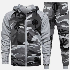 ชุดวอร์มกีฬาลายพรางแขนยาวแบบมีฮู้ดพร้อมกระเป๋าจิงโจ้ ไซส์พลัส สำหรับทุกเพศ สั่งทำได้ ขายส่ง เหมาะสำหรับฤดูหนาว - Product Image 2