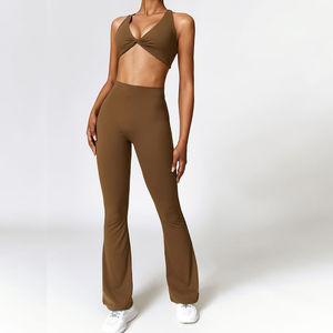 Leggings Deportivos Casuales de Cintura Alta con Corte Acampanado, Personalizados 2026, Tela Elástica de Spandex/Poliéster, Control de Abdomen, Transpirables y de Secado Rápido - Product Image 4