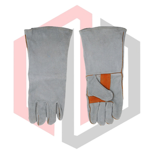 Guantes de Soldadura Grises Reforzados Resistentes al Calor, de Cuero para Bomberos, Antiestáticos, para Soldadura MIG, TIG, Stick, Chimenea, Resistentes a Desgarros, 11 oz, Tejidos - Product Image 5