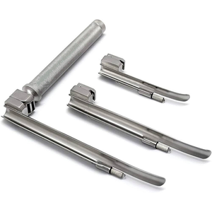 Laryngoscope professionnel manuel à LED Macintosh Miller en acier inoxydable jetable pour l'intubation des voies respiratoires à l'hôpital et à la clinique - Product Image 1