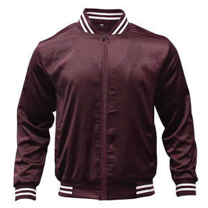 Chaqueta universitaria de satén de alta calidad, chaqueta de béisbol bordada personalizada para hombres, fabricante a granel - Product Image 3