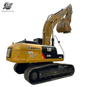 Excavatrice d'occasion CAT329D2L 29 tonnes, godet 1,54 m³, marque japonaise d'origine, grande excavatrice de construction sur chenilles, faible nombre d'heures, certifiée CE - Product Image 1