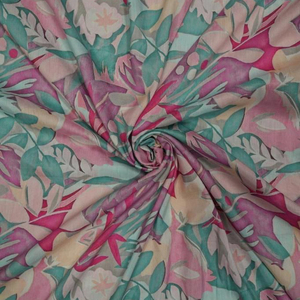 Tissu tissé de poids moyen écologique imprimé par Dobby de rayonne de viscose pour l'usage à la maison de textile et de sac - Product Image 1