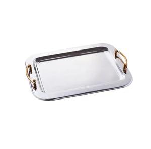 ถาดรองสแตนเลสทรงกลมสีทองสำหรับจัดระเบียบในห้องน้ำถาดโลหะ - Product Image 6