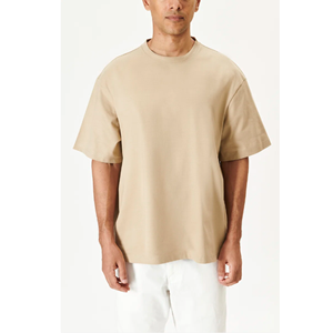 T-shirt à col roulé 100% coton pour hommes personnalisé Style court à la mode Camisas vierges brodées OEM en grande quantité - Product Image 6