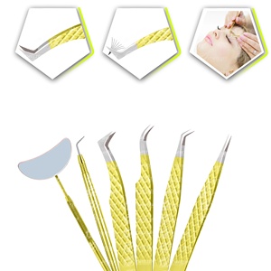 Pinzas de pestañas de acero puro ligeras personalizables Embalaje de cartón diseñado para una funcionalidad óptima - Product Image 3