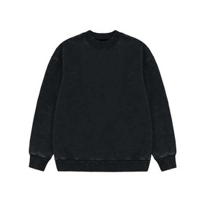 Sweat-shirts décontractés de haute qualité à manches longues 380GSM poids lourd Streetwear Basics Acid Wash Vêtements pour hommes 100% coton - Product Image 4