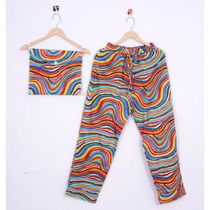 Conjunto de pijamas de algodón natural 100% para mujer, hecho a mano, elegante y cómodo, 2 piezas con bolsa, pijama para la vida diaria para el verano - Product Image 3