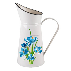 เหยือกโลหะลายดอกไม้ดีไซน์อเนกประสงค์ใช้ตกแต่งบ้านทรงกลม - Product Image 5
