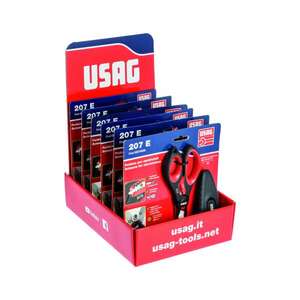 Expositor de mostrador USAG con 6 tijeras y 207 productos de tijeras y cortadoras tipo E - Product Image 1