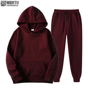 Chándal de algodón ligero transpirable de invierno de alta calidad para hombre, conjunto de Jogger y Sudadera con capucha de talla grande de 2 piezas - Product Image 5