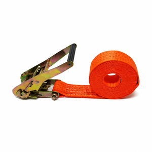 Long Distance Transport Ratchet Tie Down Strap Polyester 50mm 5000kg Abrasion Resistant for <b>Cargo</b> Lashing Factory Supply - Product Image 1