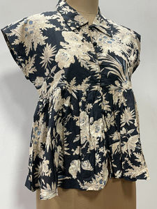 Débardeurs d'été 100 % coton écologiques style japonais à col en V, imprimé floral, boutons sur le devant, logo, détails complexes, lavables - Product Image 6