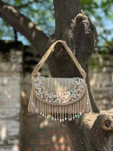 OPTIMIZING EMBROIDERY UNIQUE <b>BAGS</b> BEST Bohemian Style Embroidery Work Hand Clutch Purses <b>Bags</b> Fancy Design Lining Wholesale - Product Image 2