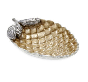 Tazón para servir de Metal de latón decorativo de tendencia moderna que sirve comida deliciosa y postre Tazón para servir de aspecto real - Product Image 2