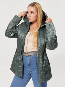 Women's Breathable Winter Casual Puffer <b>Jackets</b> Warm with Zipper Bubble Style Custom Colors Woven Weave - Product Image 4