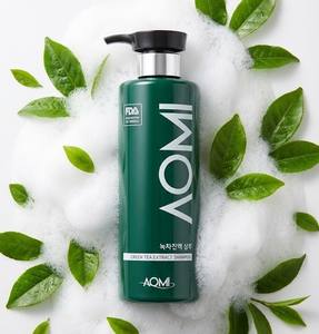 Shampoo à l'extrait de feuilles de thé vert coréen 500 ml, gel, antipelliculaire, stimulant la croissance des cheveux et prévenant la chute, équilibre de l'hydratation, OEM/ODM - Product Image 5