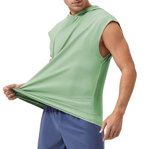 Customized New Design <b>Men's</b> <b>Sleeveless</b> Hoodies OEM Logo Print Sweatshirts Hooded Vest Sports Casual <b>Hoodie</b> - Product Image 1