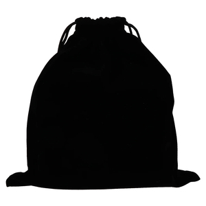 กระเป๋าหูรูดทำจากผ้าฝ้ายออร์แกนิกรีไซเคิลขนาดเล็กสีดำโลโก้ที่กำหนดเองได้เป็นมิตรต่อสิ่งแวดล้อมสำหรับใช้ในการช็อปปิ้ง - Product Image 1