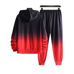 Chándal deportivo informal ajustado de poliéster para hombre, chándal para correr con logotipo de diseño propio, chándal con capucha estampado por sublimación - Product Image 3