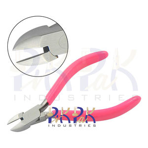 Coupeur latéral de mâchoires lisses de 130mm pour la fabrication de bijoux outil de coupe de fil de joint de recouvrement Double ressort à lames poignées en PVC pour le sertissage de circlip - Product Image 1