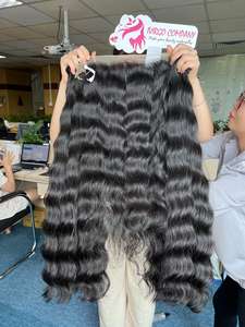 Naturel ondulé-cheveux vierges Vietnam prix de gros-paquets et fermetures de cheveux de qualité supérieure, frontal - Product Image 4